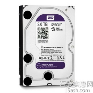 西部数据(WD)紫盘 3TB SATA6Gb/s 64M 监控硬盘(WD30PURX) 