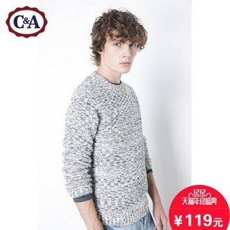 C＆A 男式 立体格纹针织衫 CA200184761