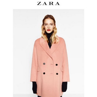 ZARA 女士羊毛混纺双纽扣大衣 07522250620