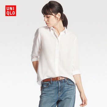 UNIQLO 优衣库 女装长袖花式衬衫181616